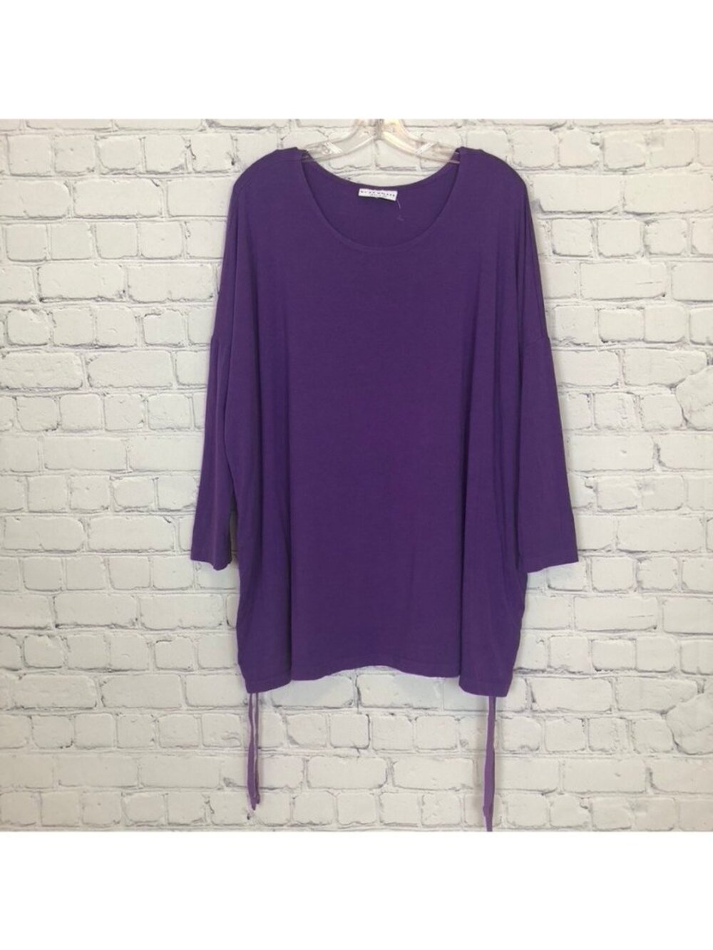 Bryn Walker Purple Oversized Top Size S Cinched Sides